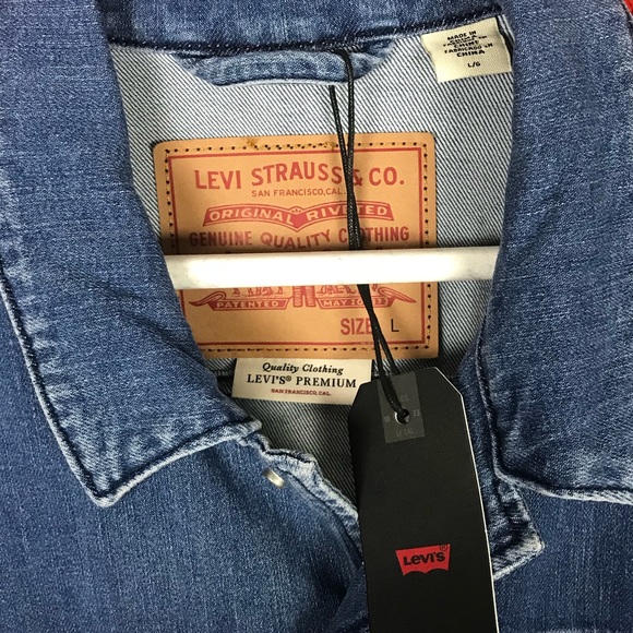 Levi’s Premium Denim Trucker Snap Button Jacket - Picture 3 of 7